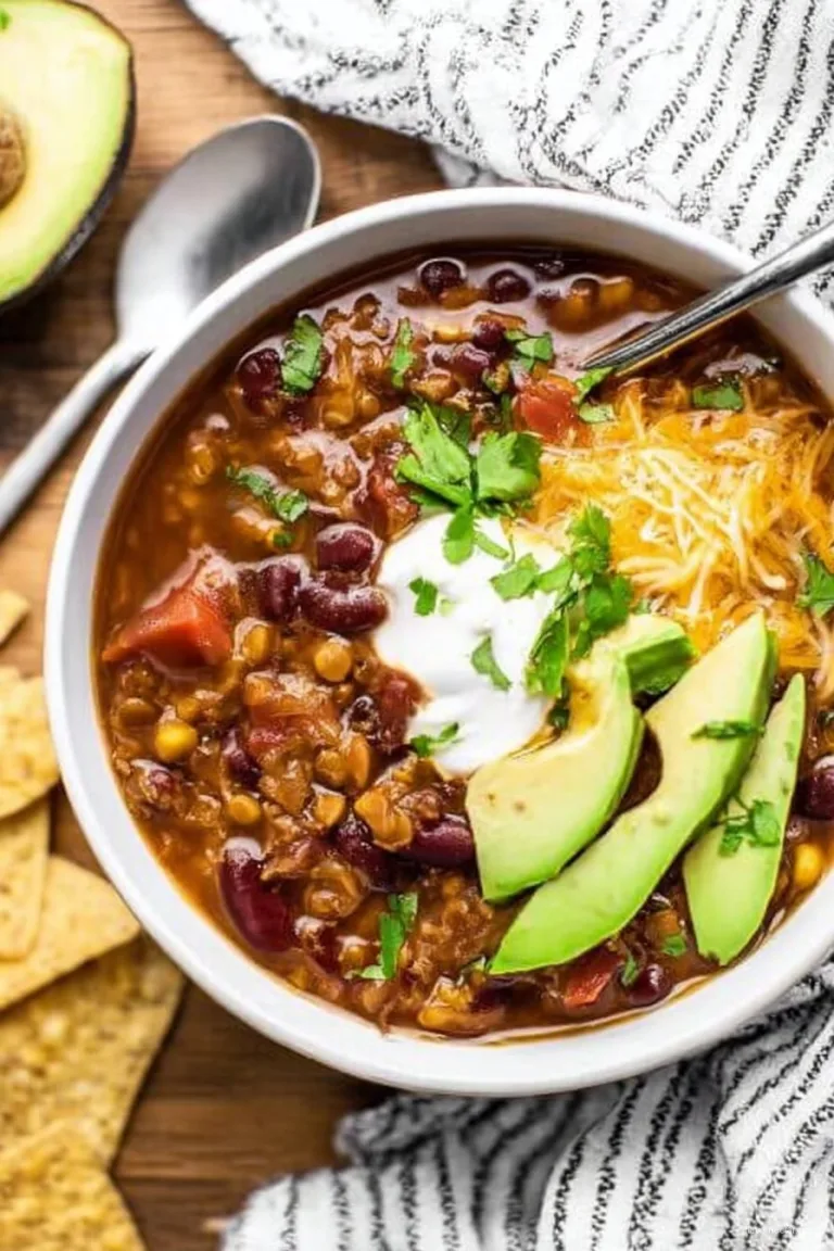 Slow Cooker Vegetarian Lentil Chili