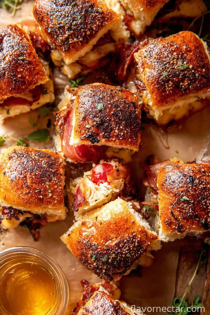 Crispy Prosciutto and Cheese Sliders