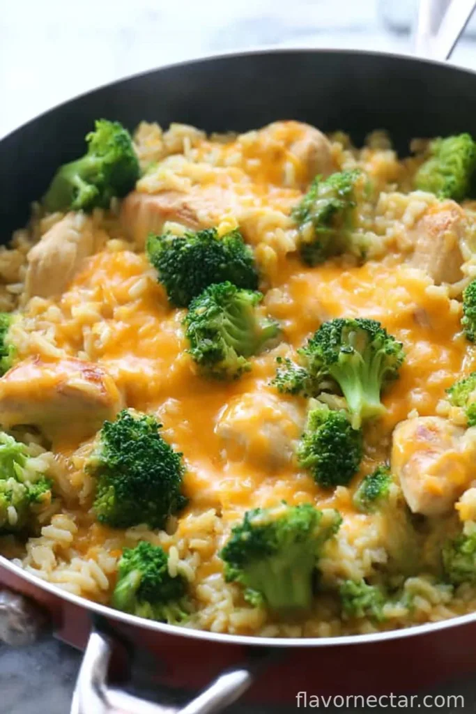 One-Pan Cheesy Chicken, Broccoli, and Rice
