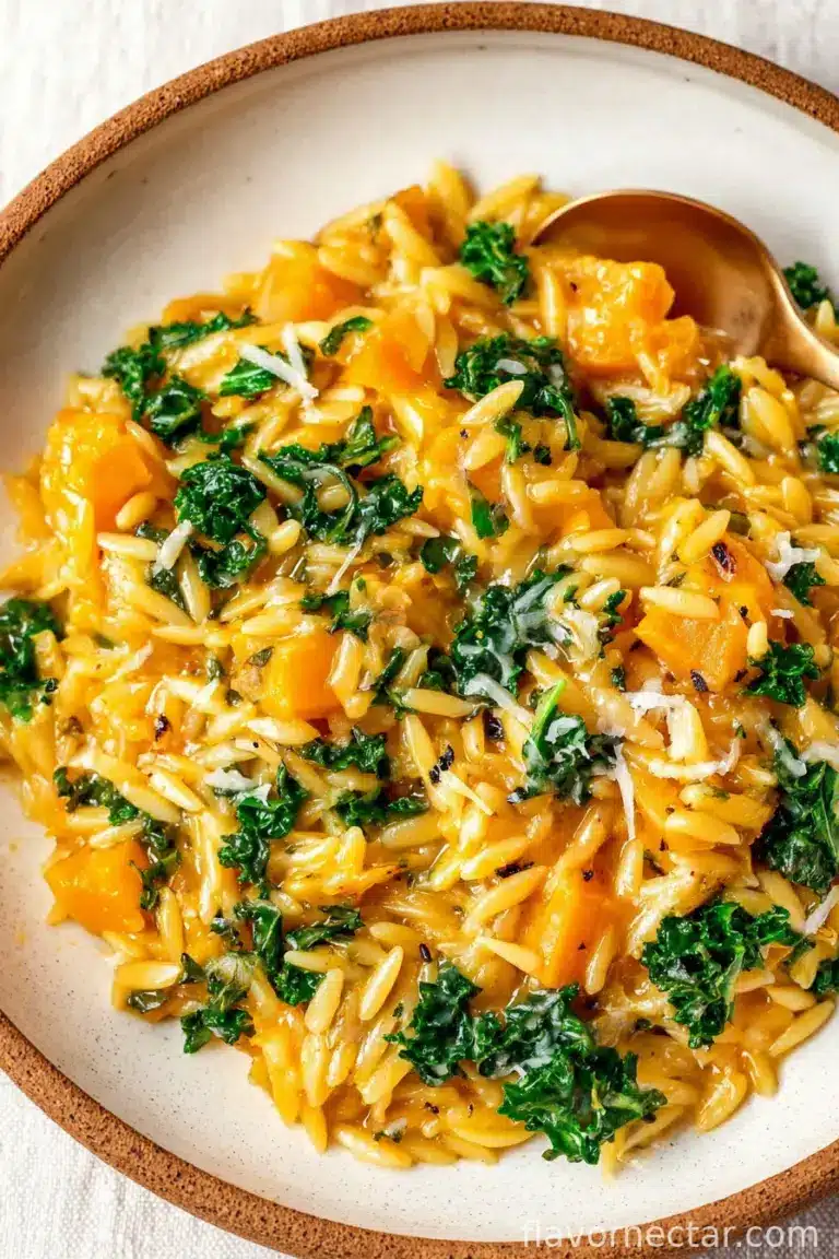 Butternut Squash Orzo with Kale