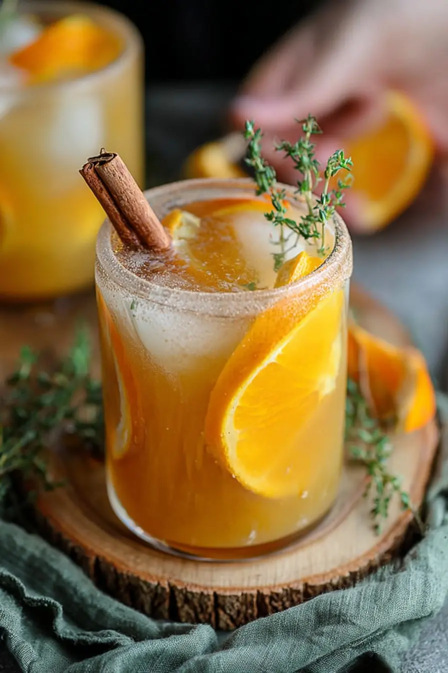 Cinnamon-Spiced Orange & Thyme Mocktail