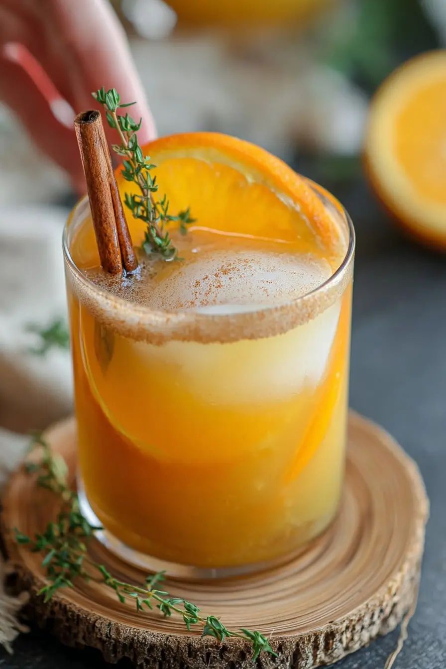Cinnamon-Spiced Orange & Thyme Mocktail