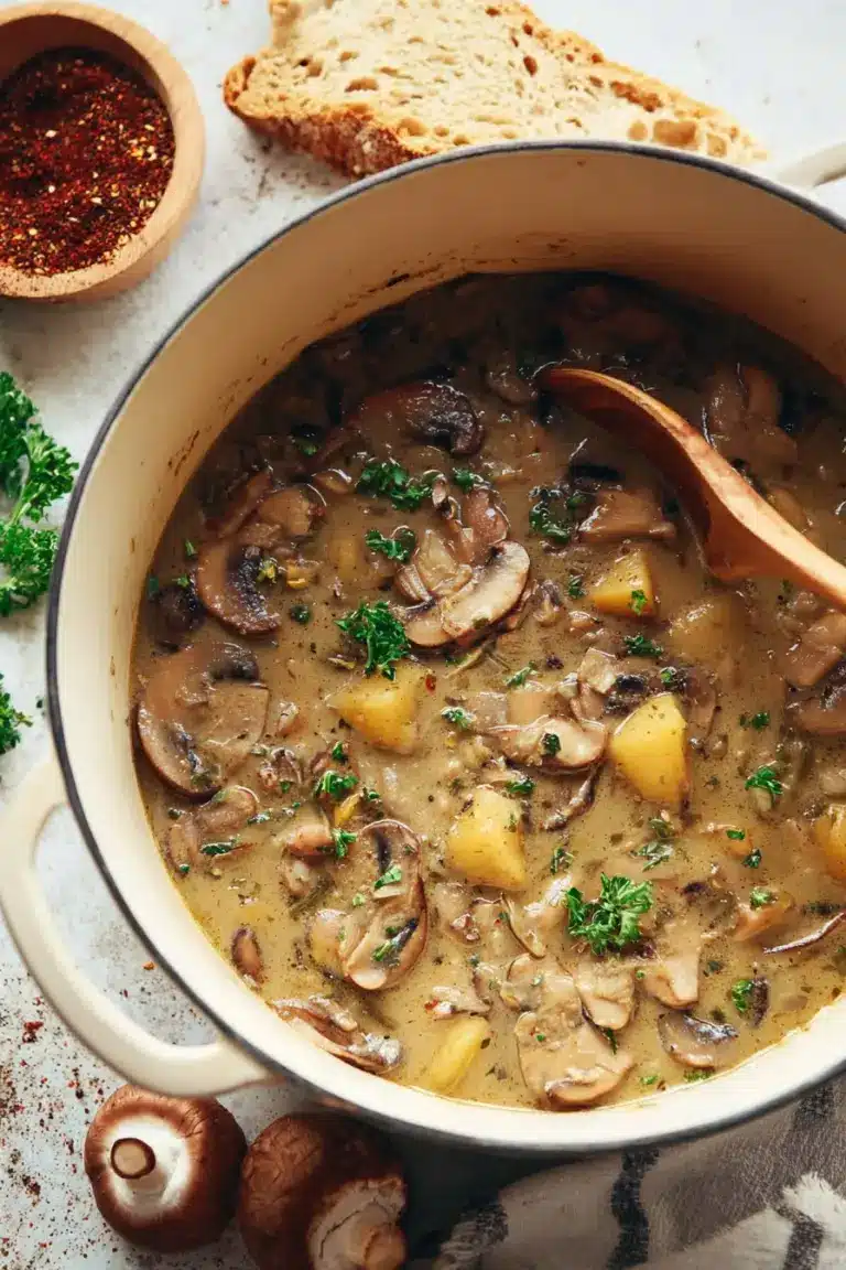 Cozy White Bean Mushroom Stew (Vegan)