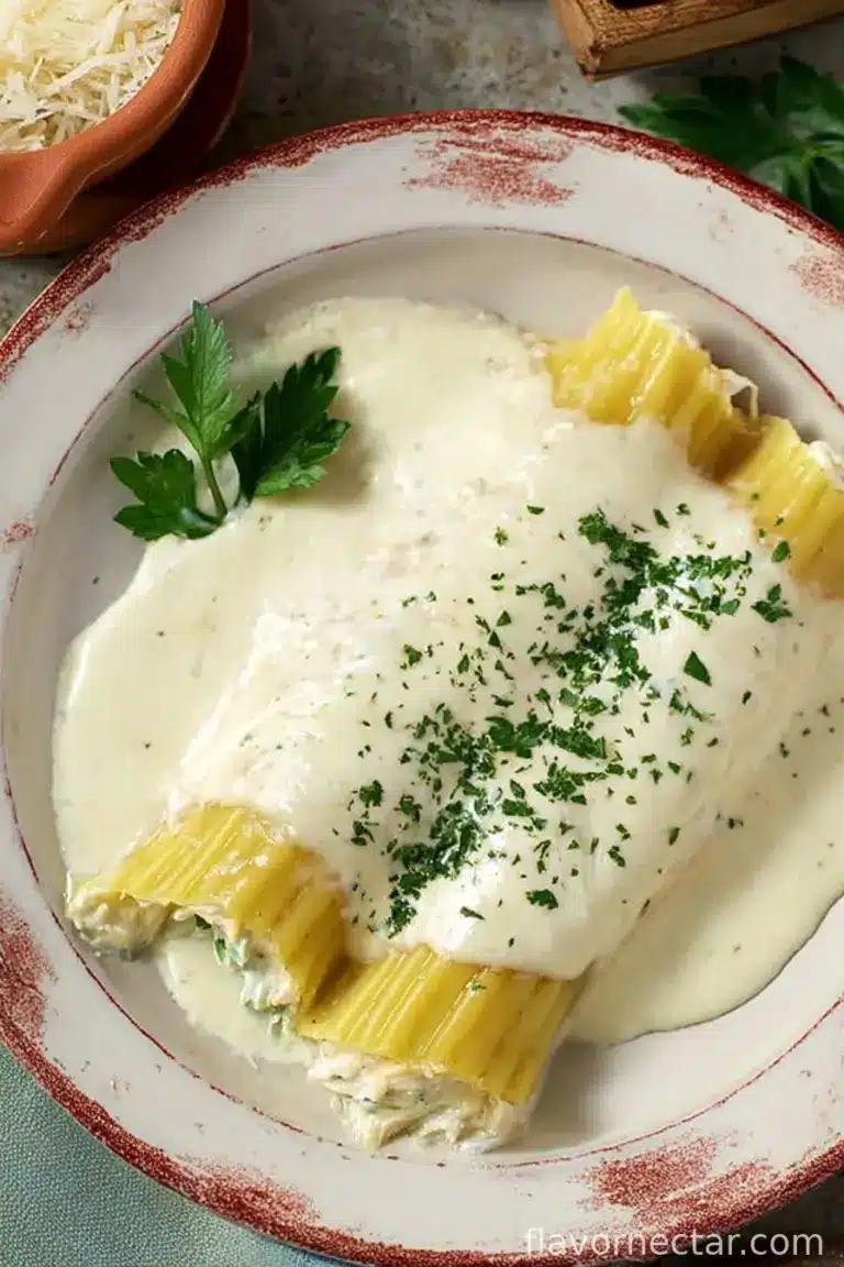 Crab-Stuffed Manicotti