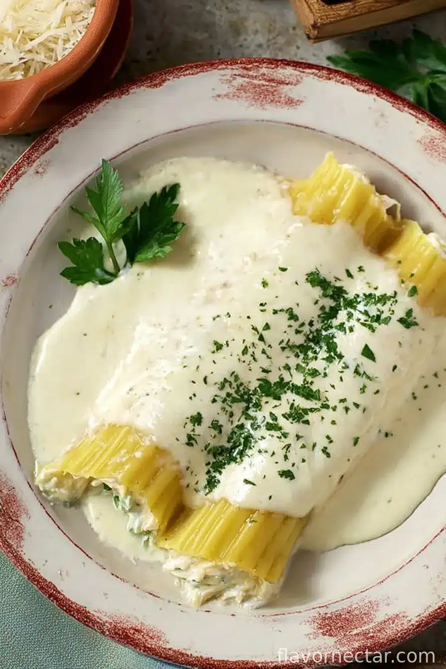 Crab-Stuffed Manicotti
