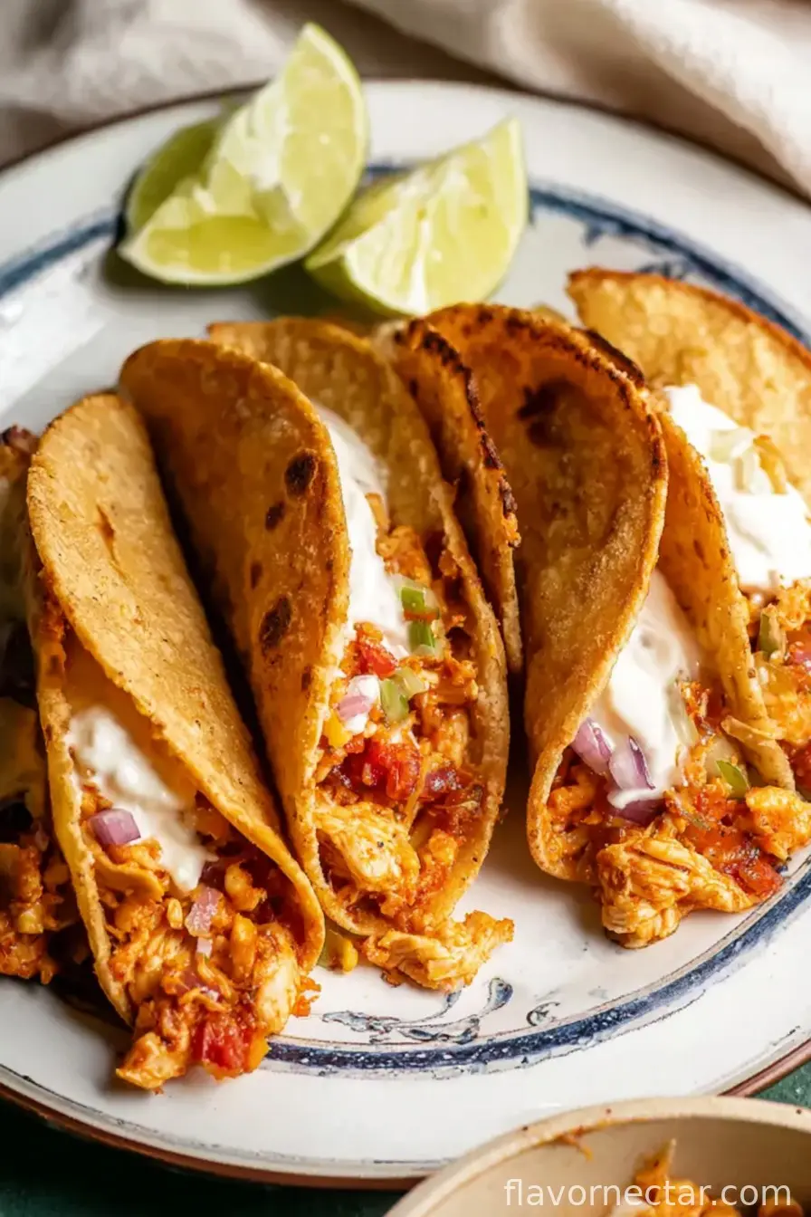 Crispy Baked Chicken Tacos for Two