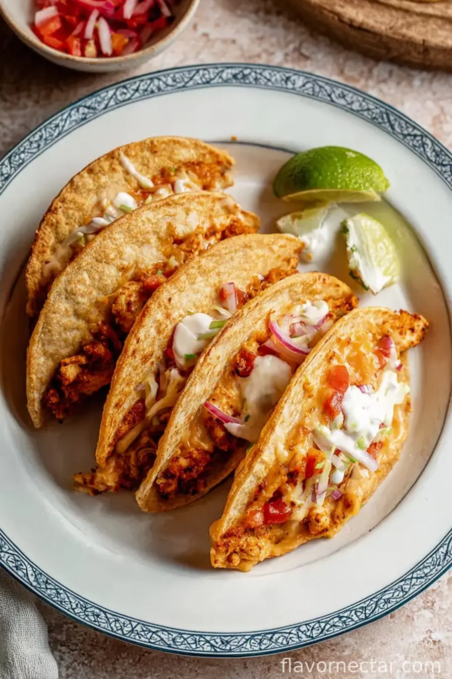Crispy Baked Chicken Tacos for Two