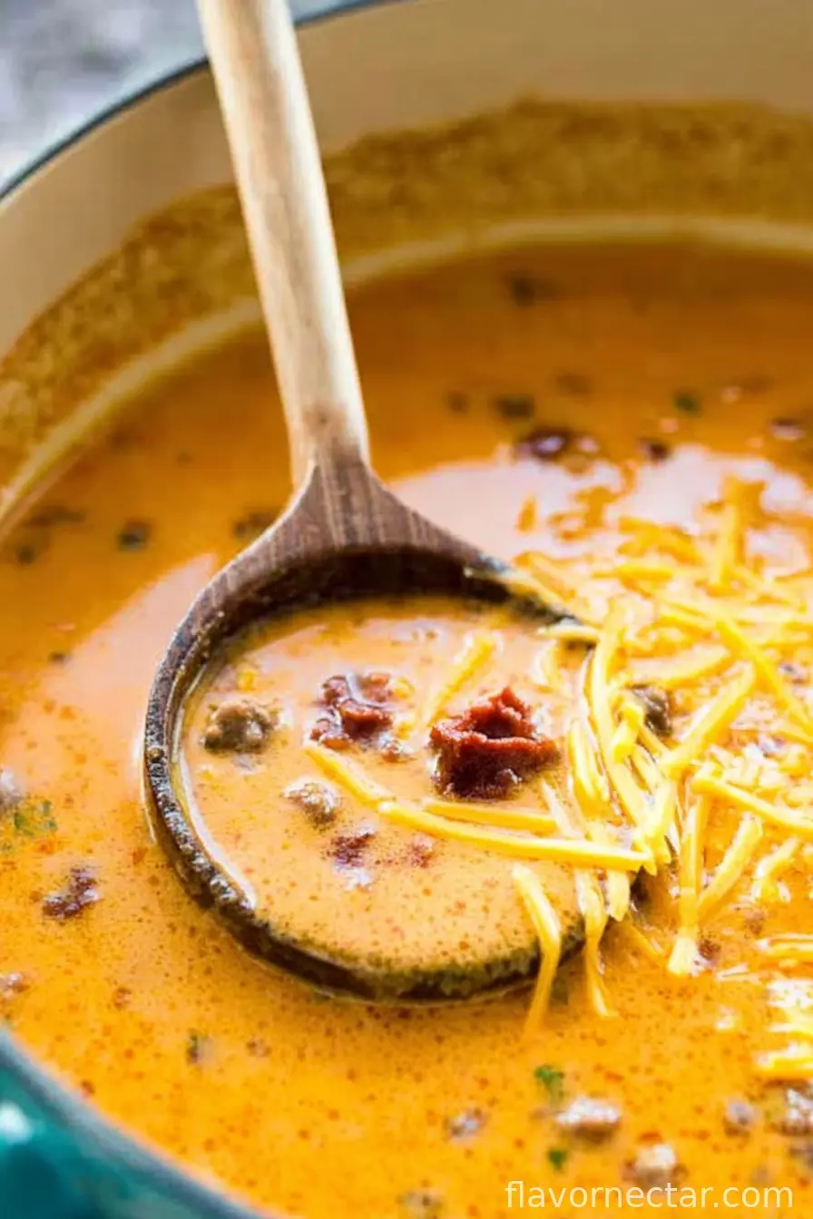 Easy Low Carb Cheeseburger Soup