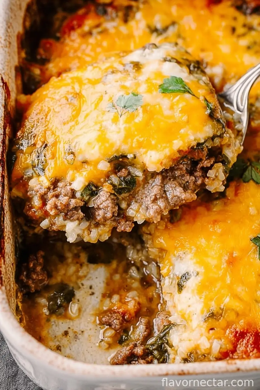 Ground Beef Casserole with Cauliflower Rice