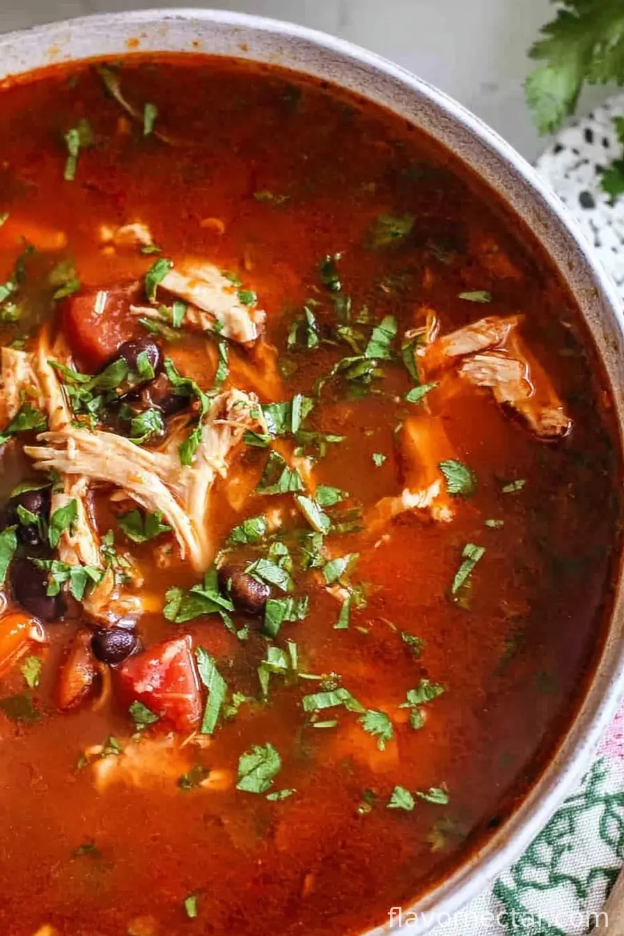Mexican Chicken and Black Bean Soup