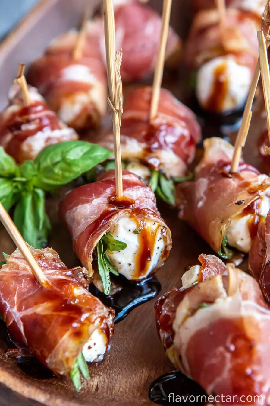 Prosciutto Wrapped Mozzarella Bites