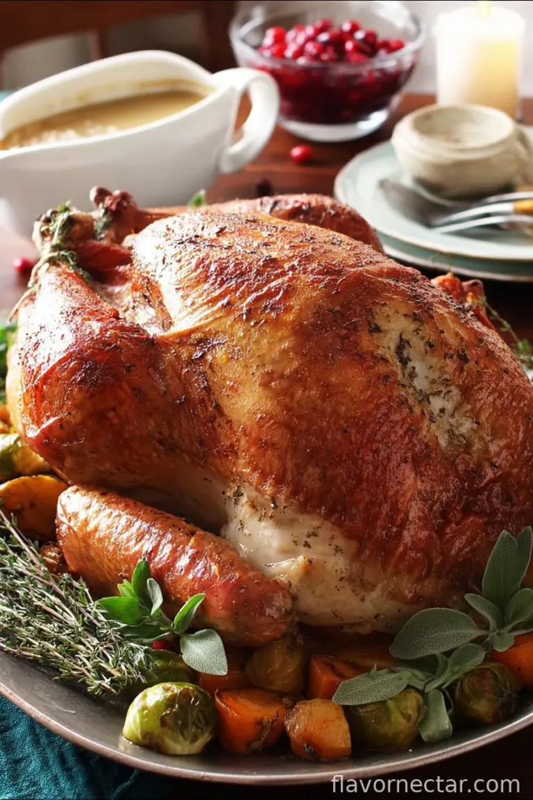 Roasted Sage Turkey with Vegetable Gravy