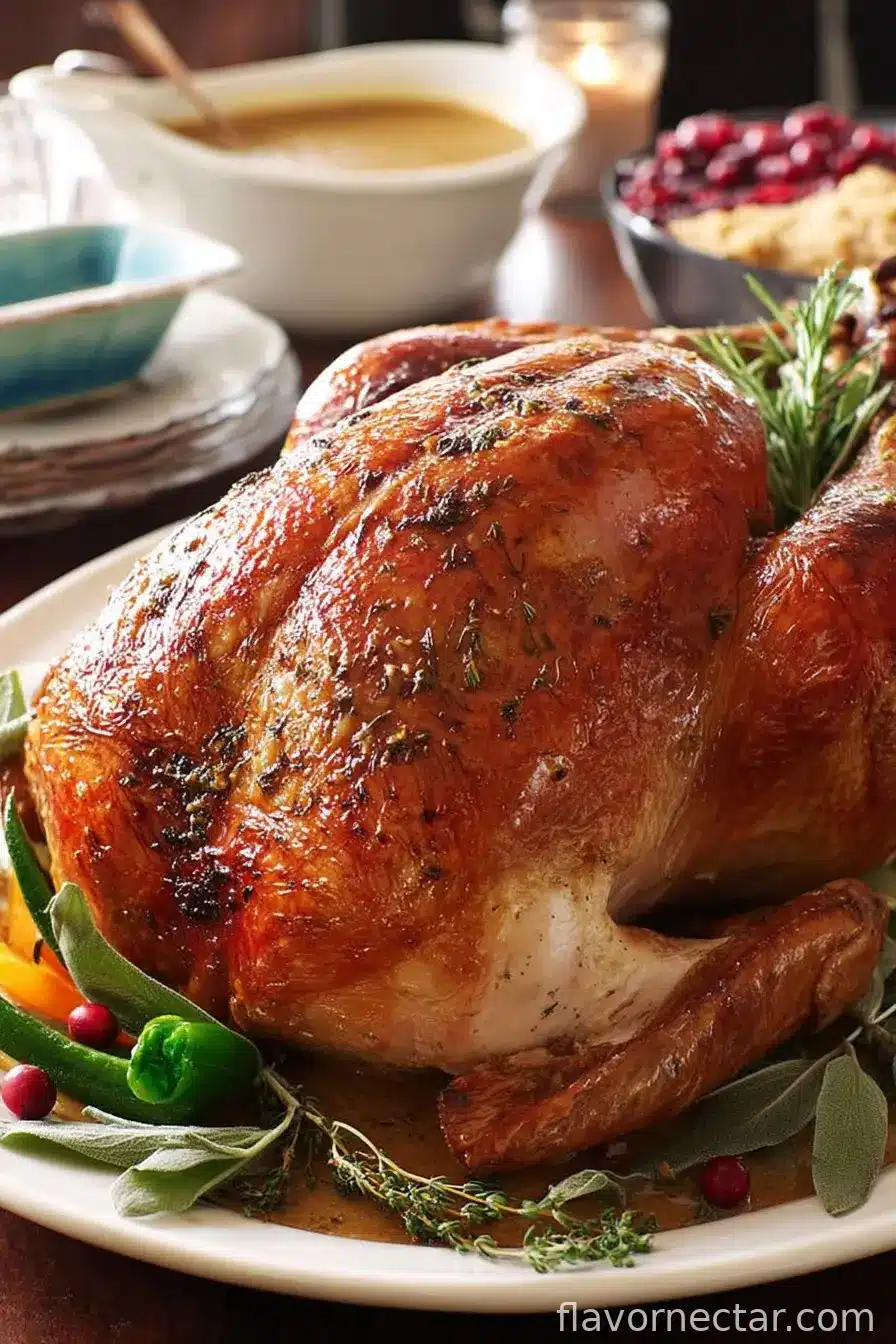 Roasted Sage Turkey with Vegetable Gravy