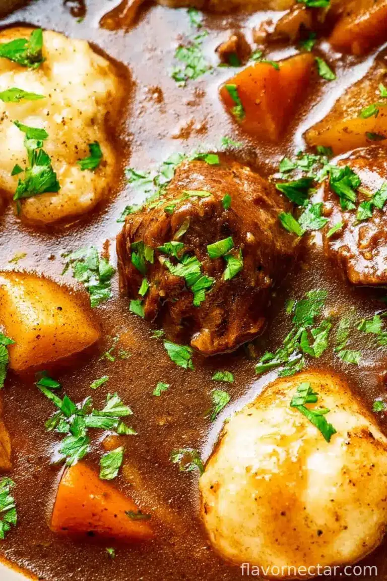 Slow Cooker Beef Stew and Dumplings