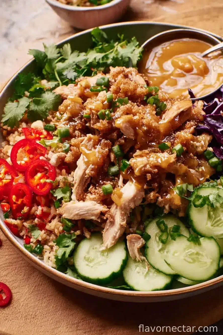 Teriyaki Chicken Crispy Rice Salad