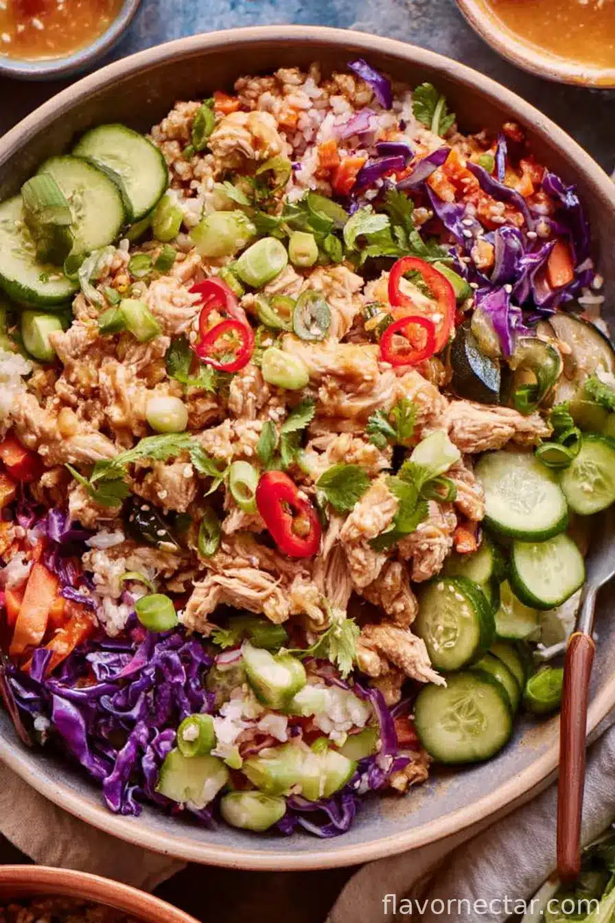 Teriyaki Chicken Crispy Rice Salad