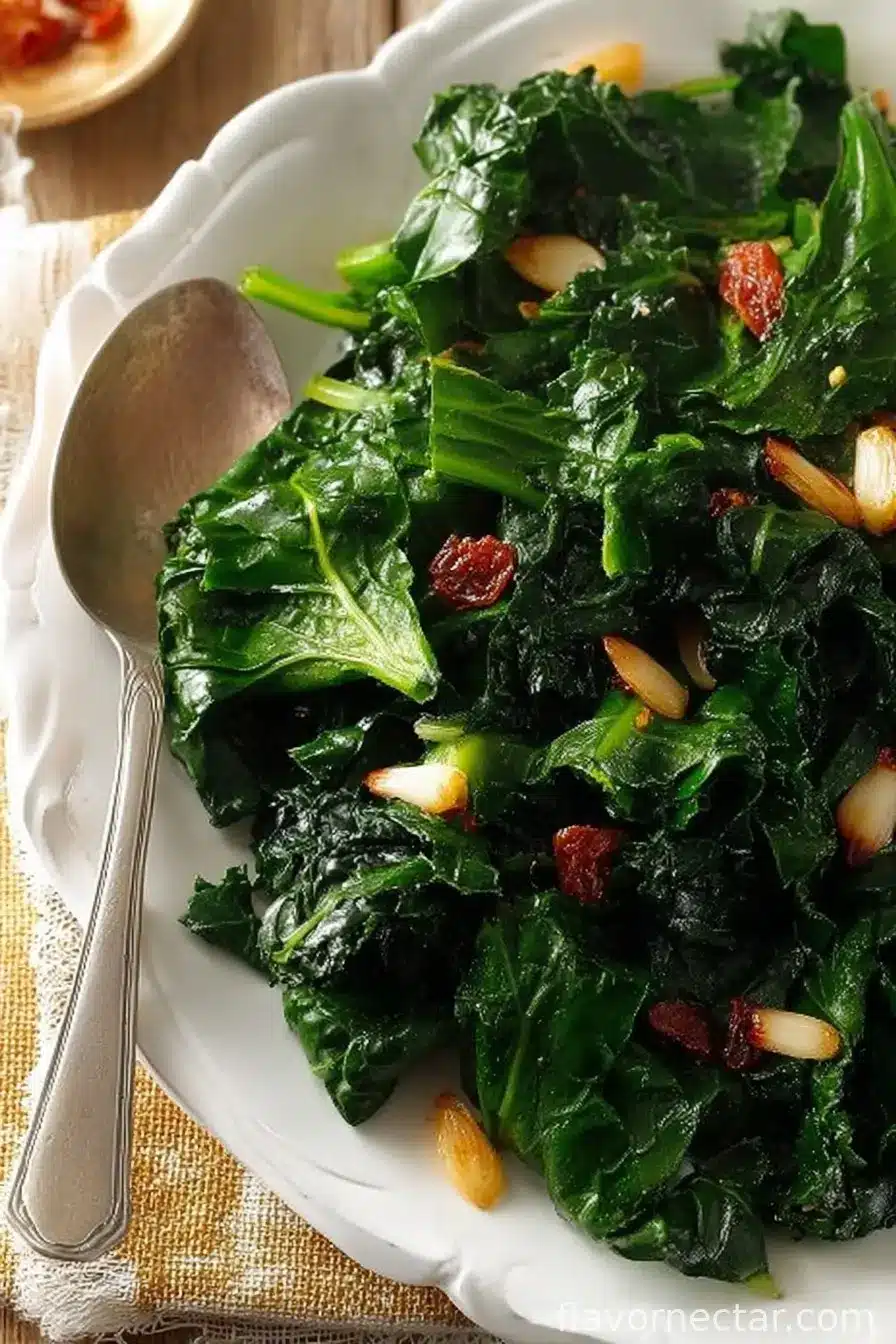Warm Tasty Greens with Garlic