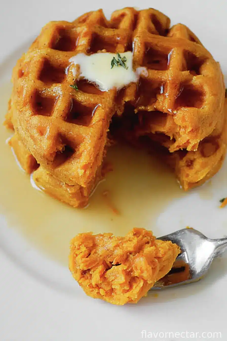 2 Ingredient Sweet Potato Waffles