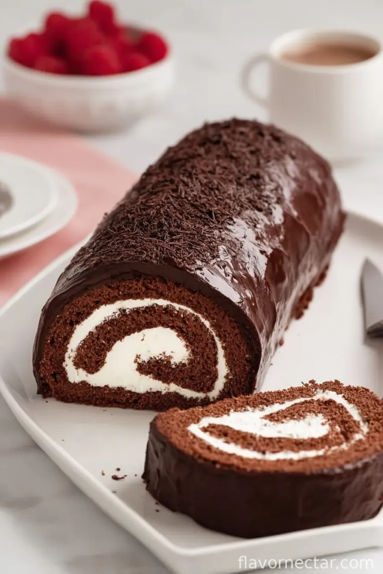 Chocolate Swiss Roll Cake