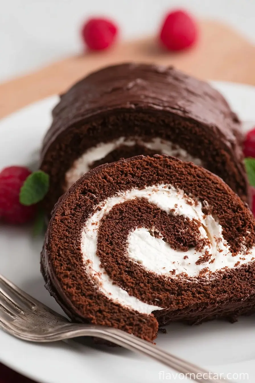 Chocolate Swiss Roll Cake