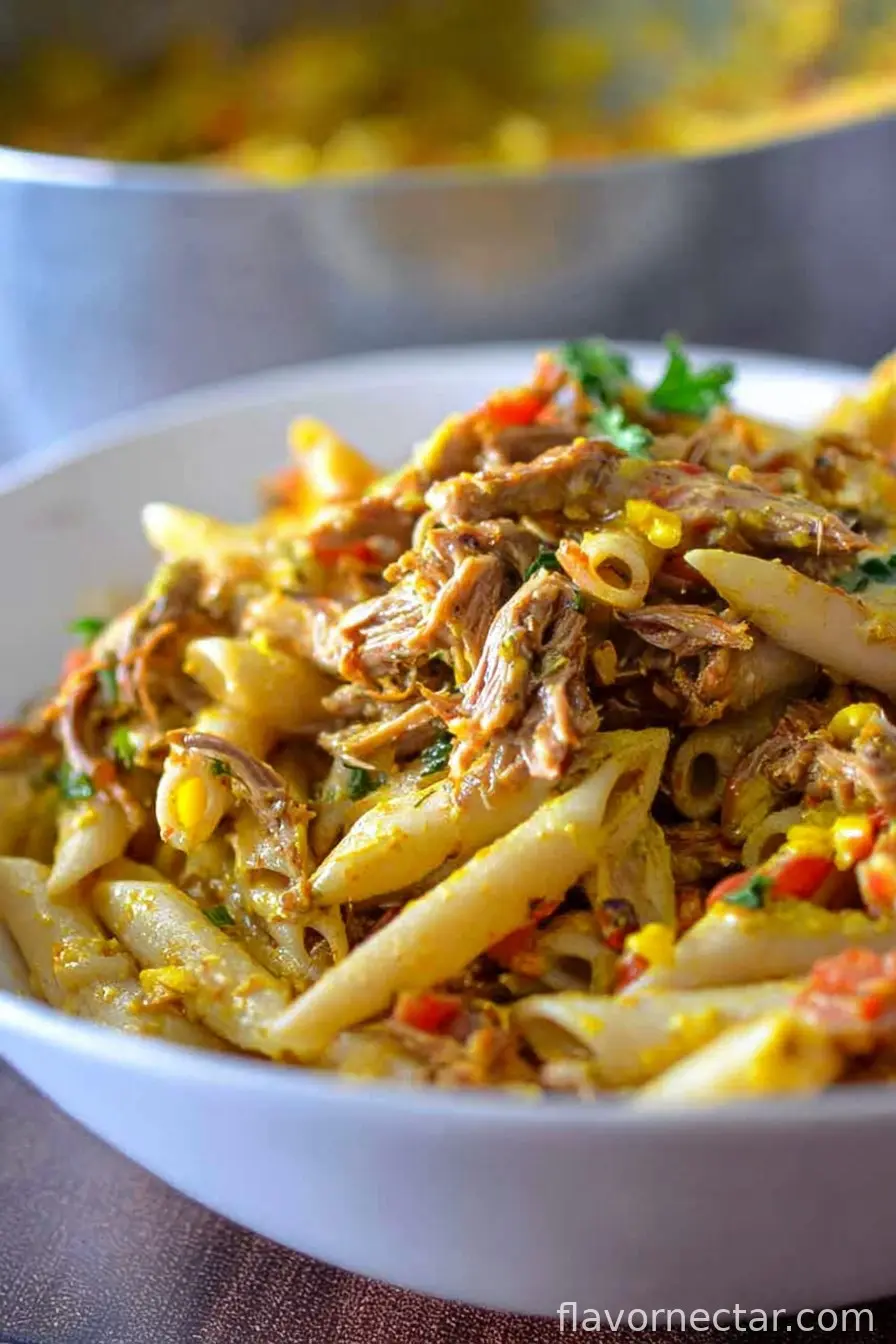 Creamy Leftover Pulled Pork Pasta Recipe