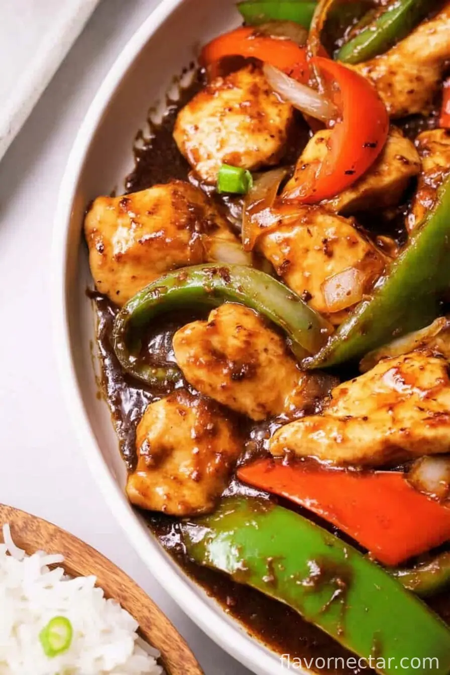 Garlic Black Pepper Chicken Stir Fry