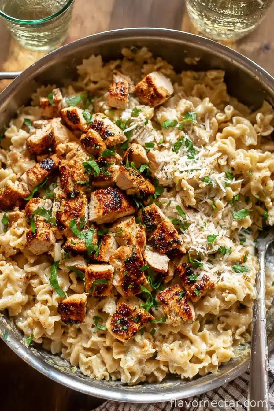 Garlic Parmesan Pasta with Chicken