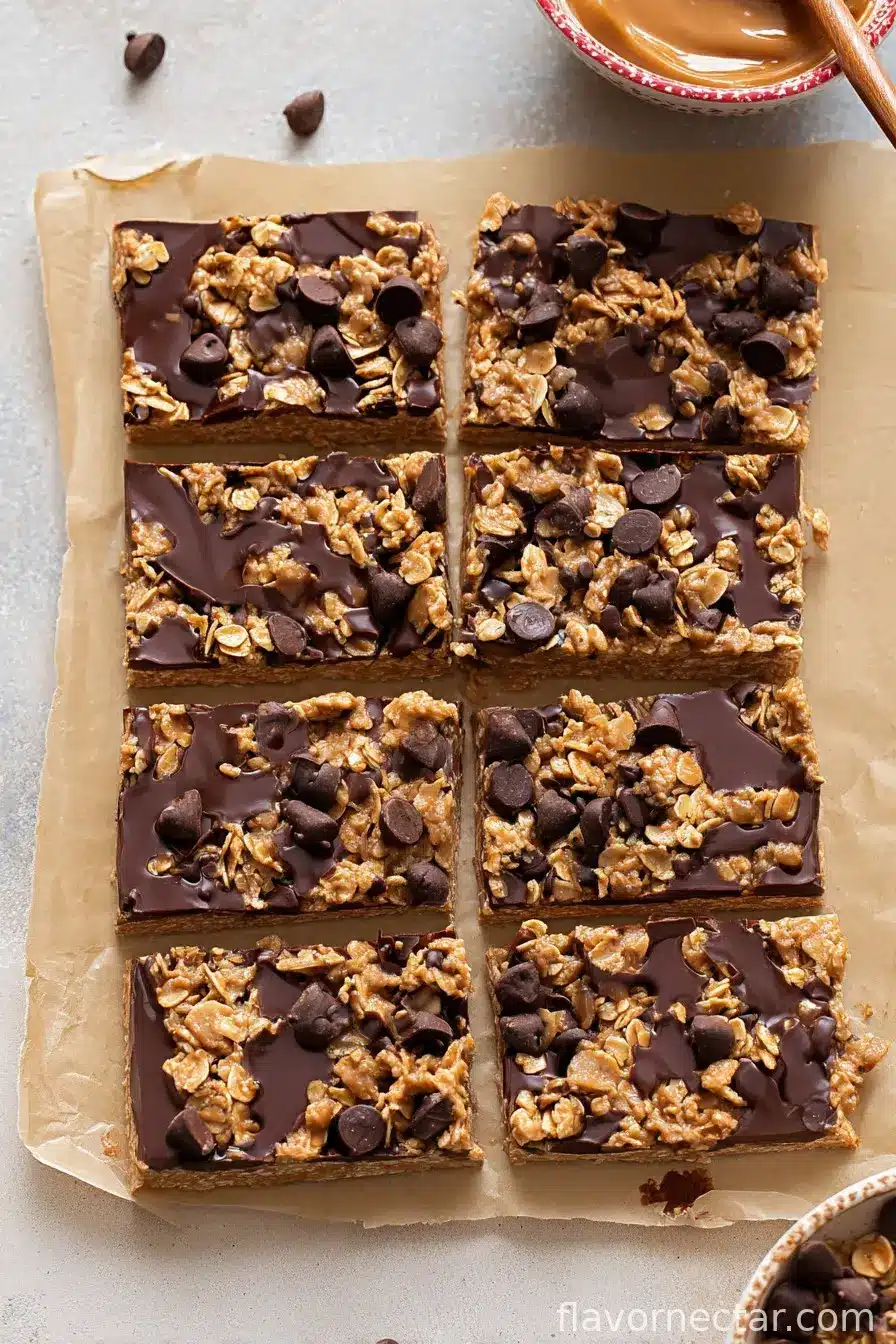 Healthy No Bake Chocolate Oat Bars