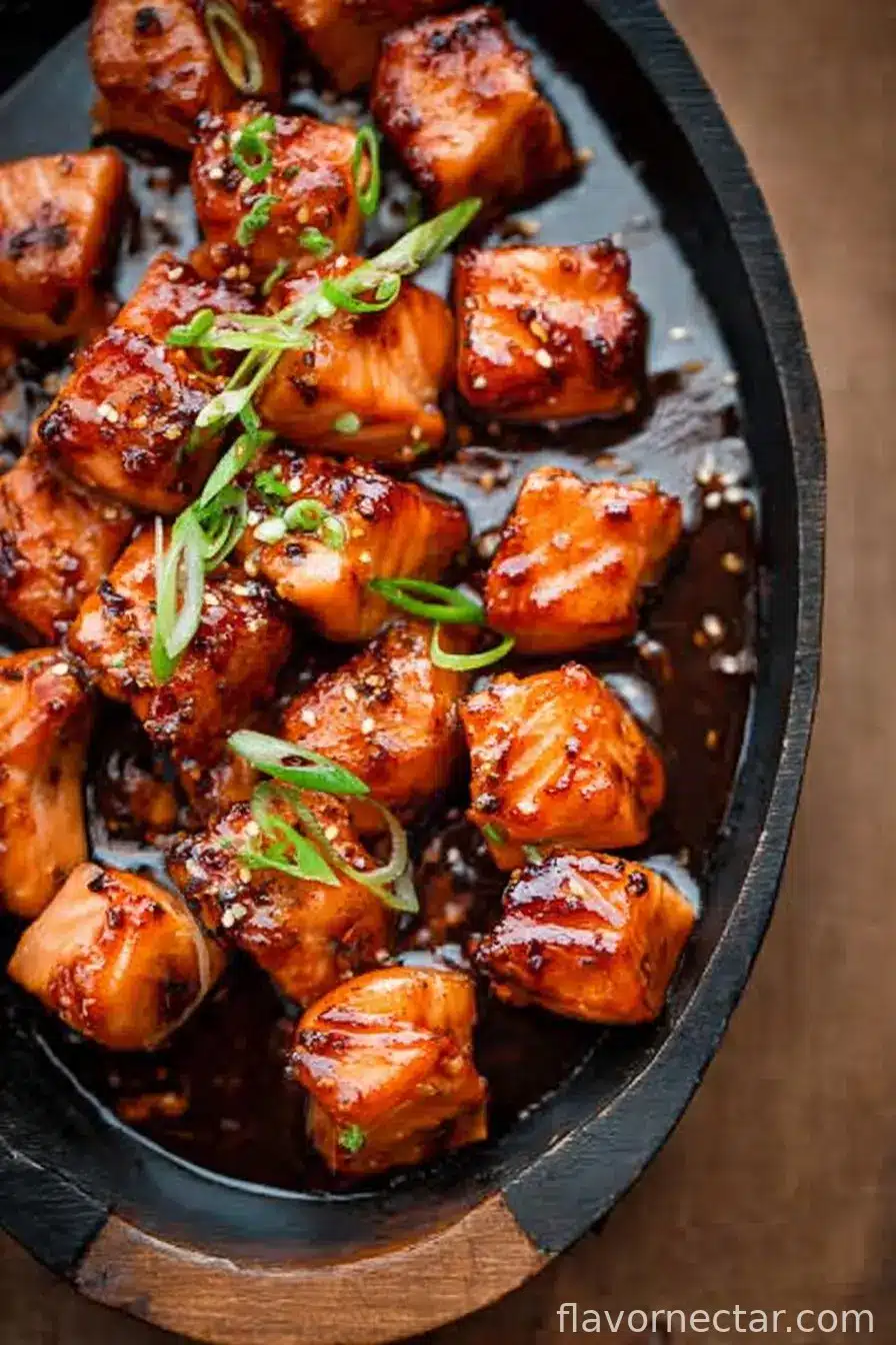 Maple Glazed Salmon Bites