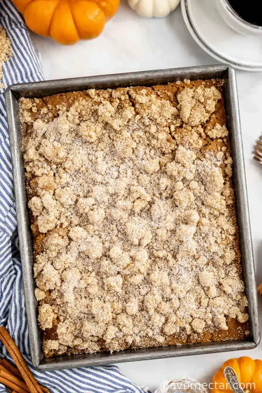 Pumpkin Coffee Cake Recipe with Crumble Topping