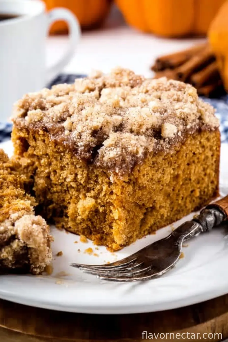 Pumpkin Coffee Cake Recipe with Crumble Topping