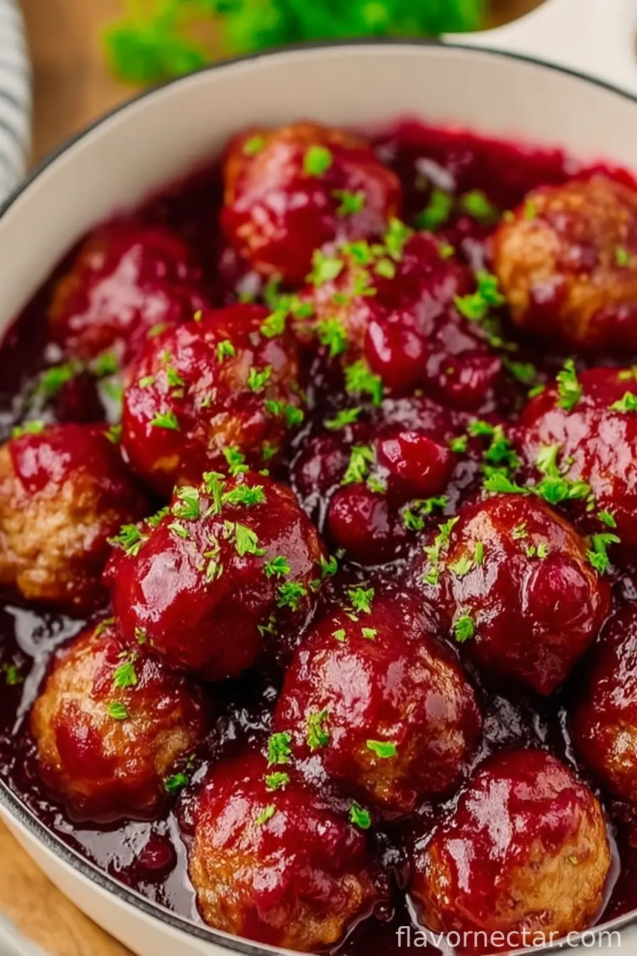 Quick Cranberry Meatballs