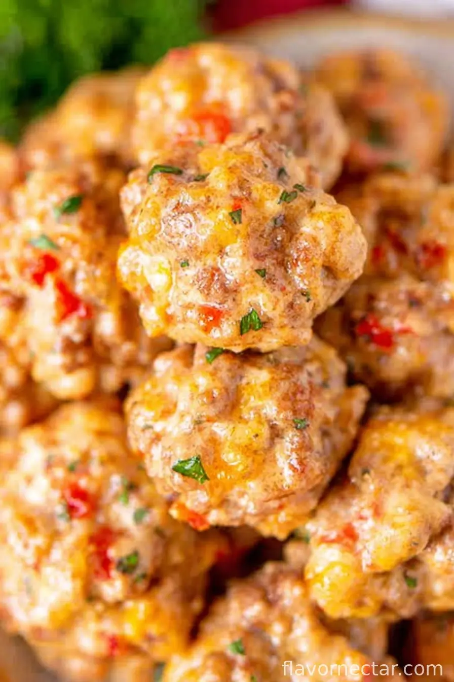 Rotel Cream Cheese Sausage Balls