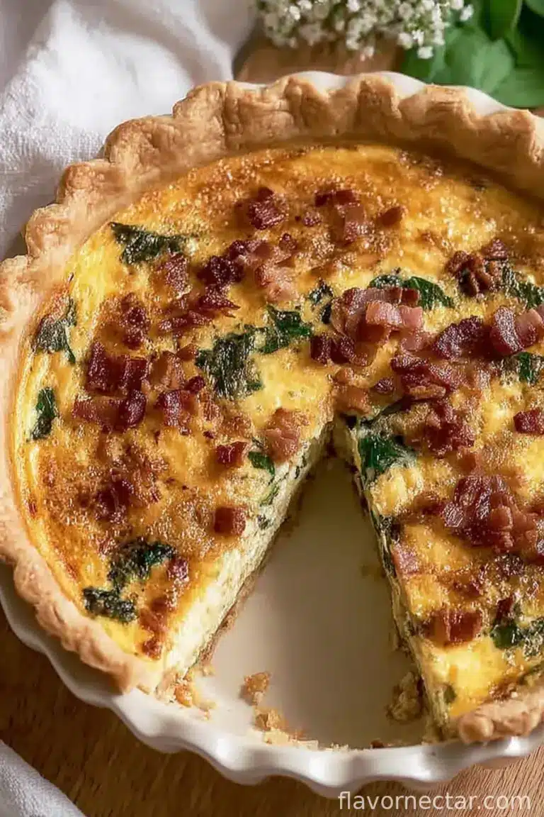 Simple Bacon and Cheddar Quiche