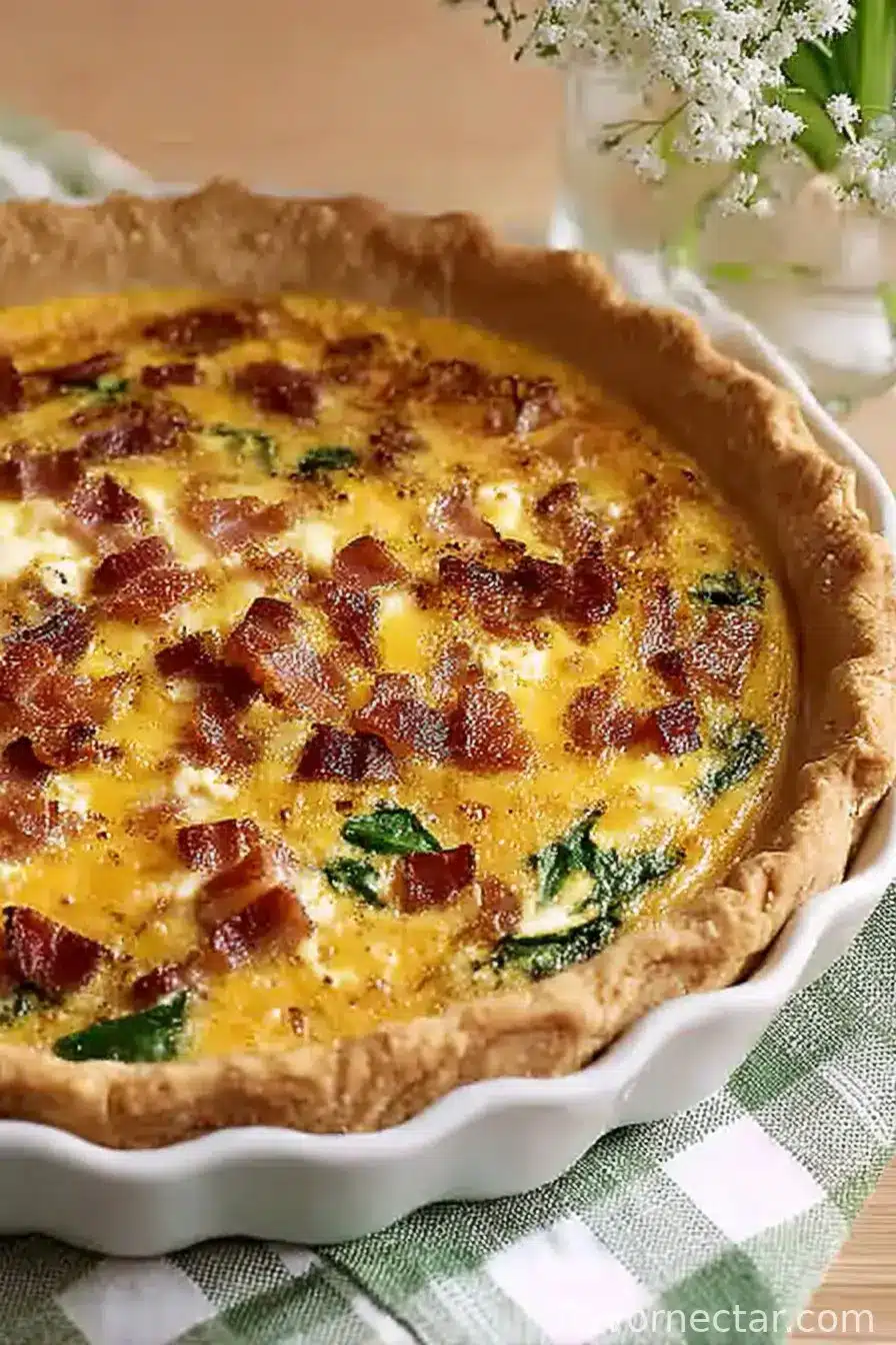 Simple Bacon and Cheddar Quiche