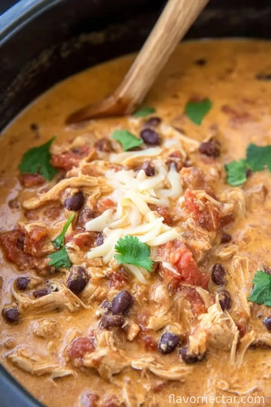 Slow Cooker Cream Cheese Crack Chicken Chili
