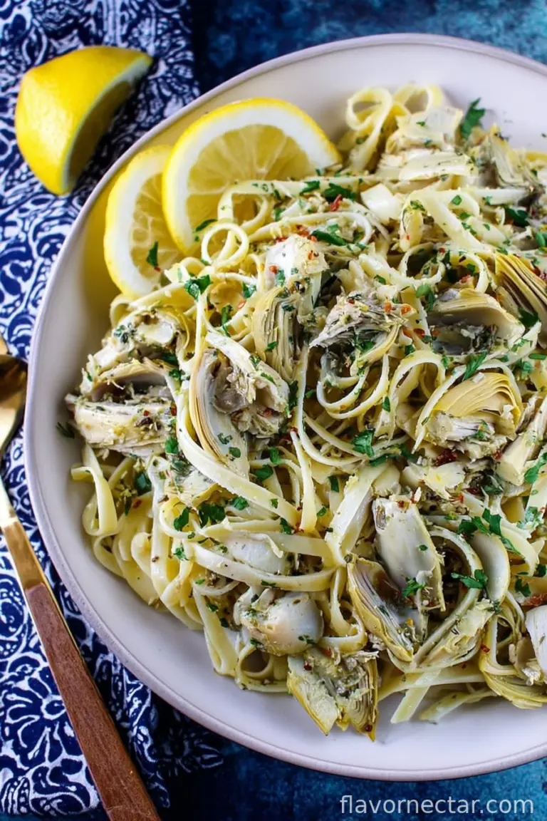 Vegan Lemon Artichoke Pasta