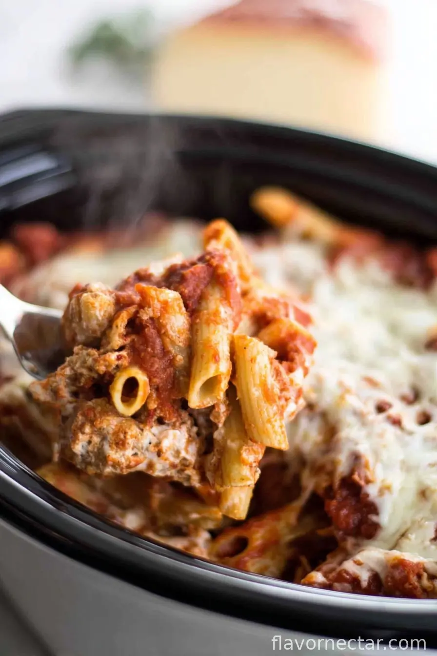 Crock Pot Baked Ziti