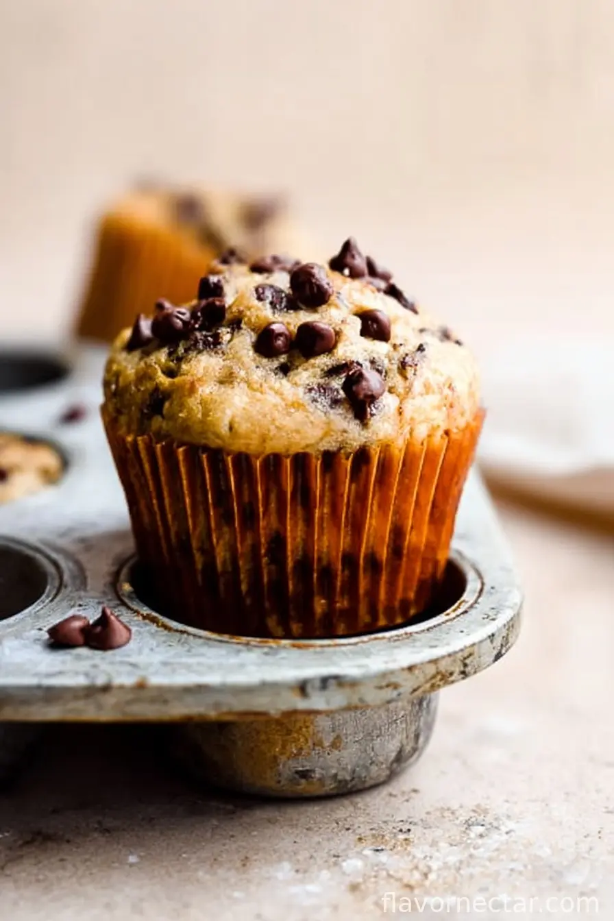 Easy and Moist Banana Chocolate Chip Muffins