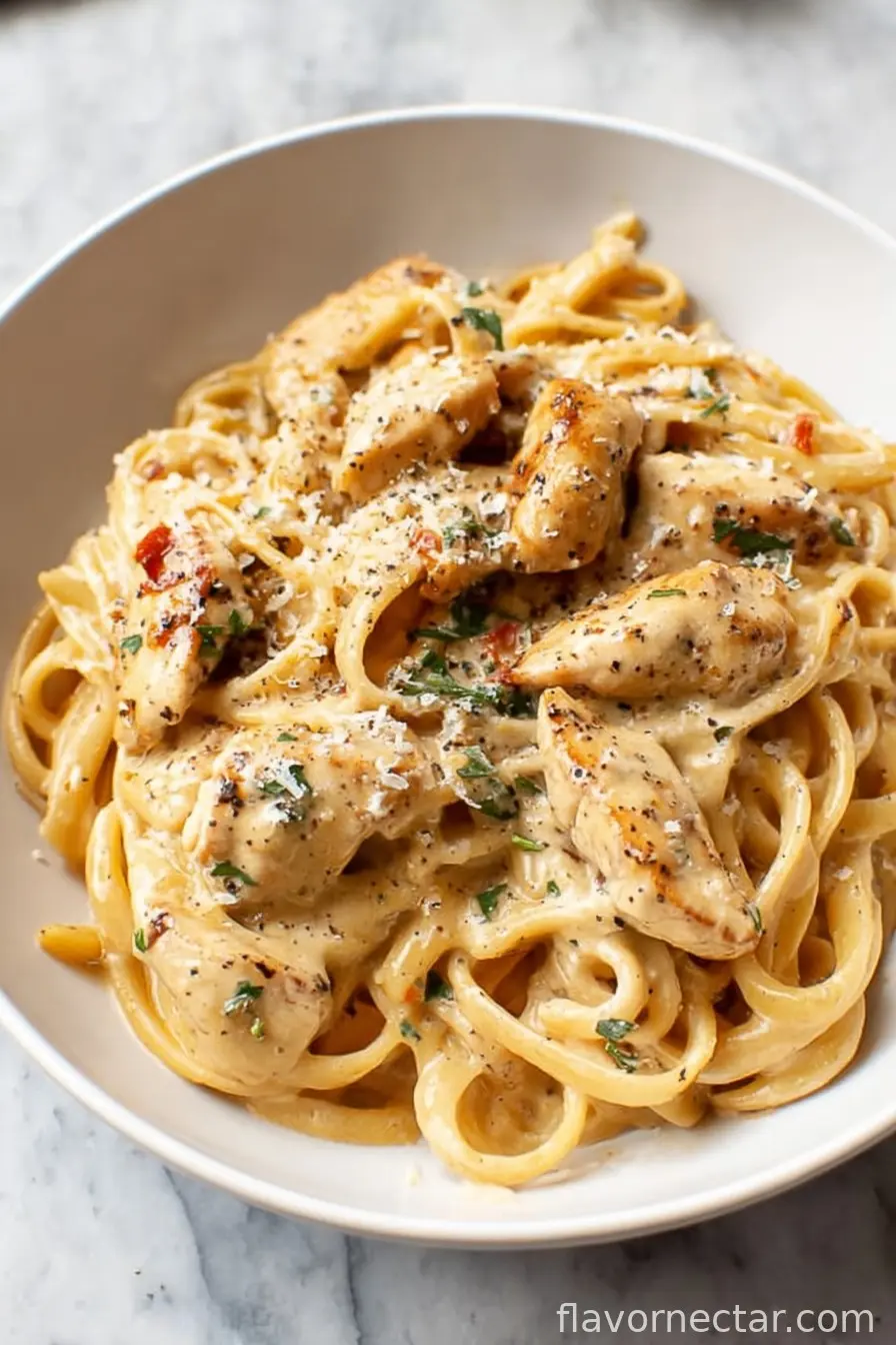 Easy Garlic Chicken Pasta