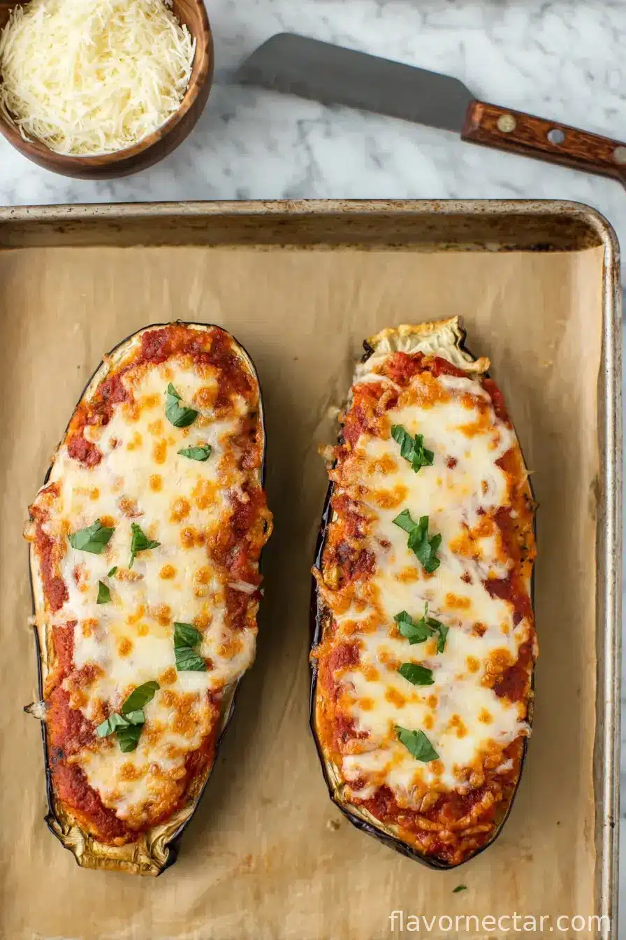 Eggplant Parmesan Boats