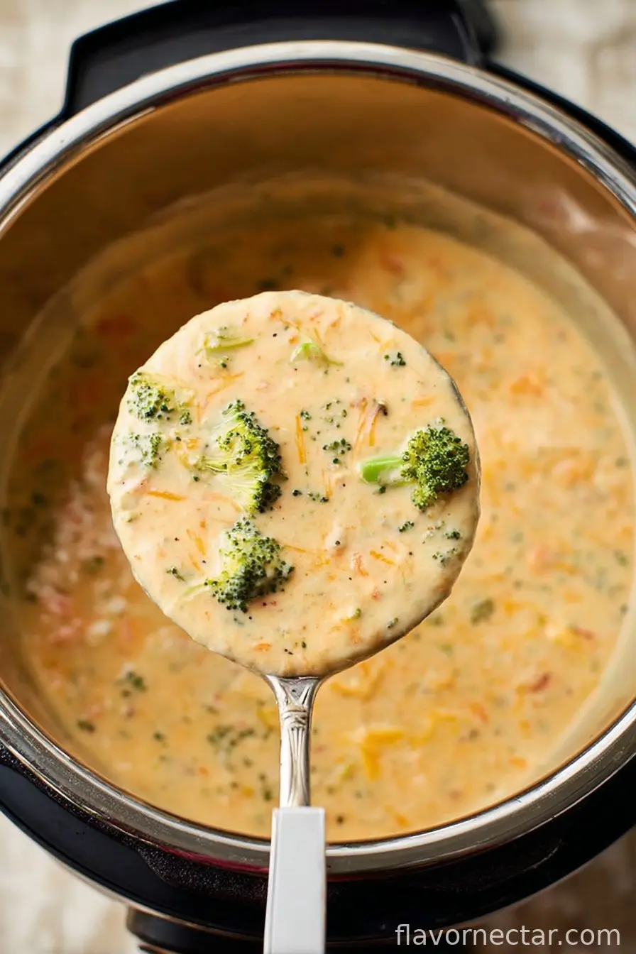 Instant Pot Broccoli Cheddar Soup