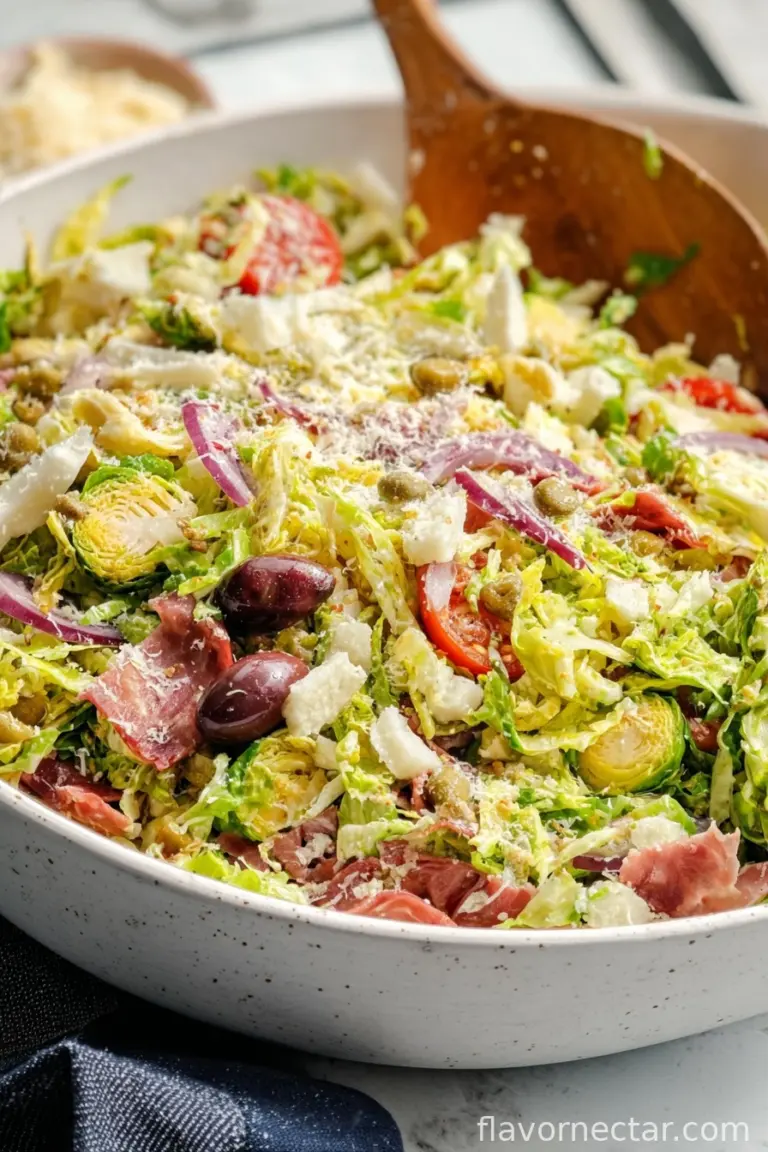 Italian Chopped Brussels Sprouts Salad