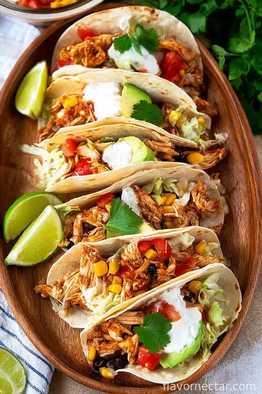 Southwestern Crockpot Chicken Tacos