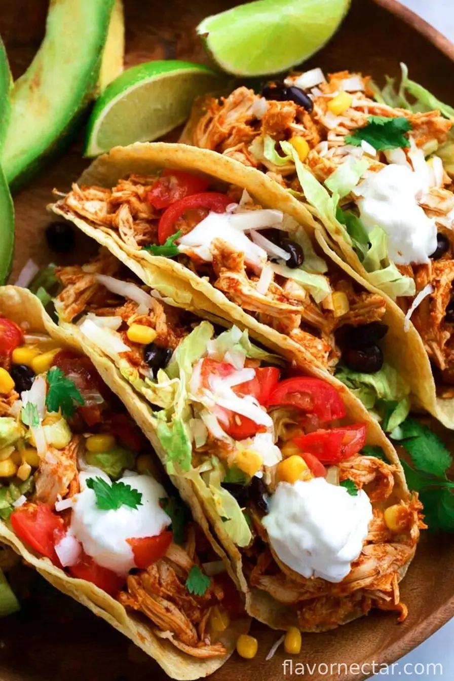 Southwestern Crockpot Chicken Tacos