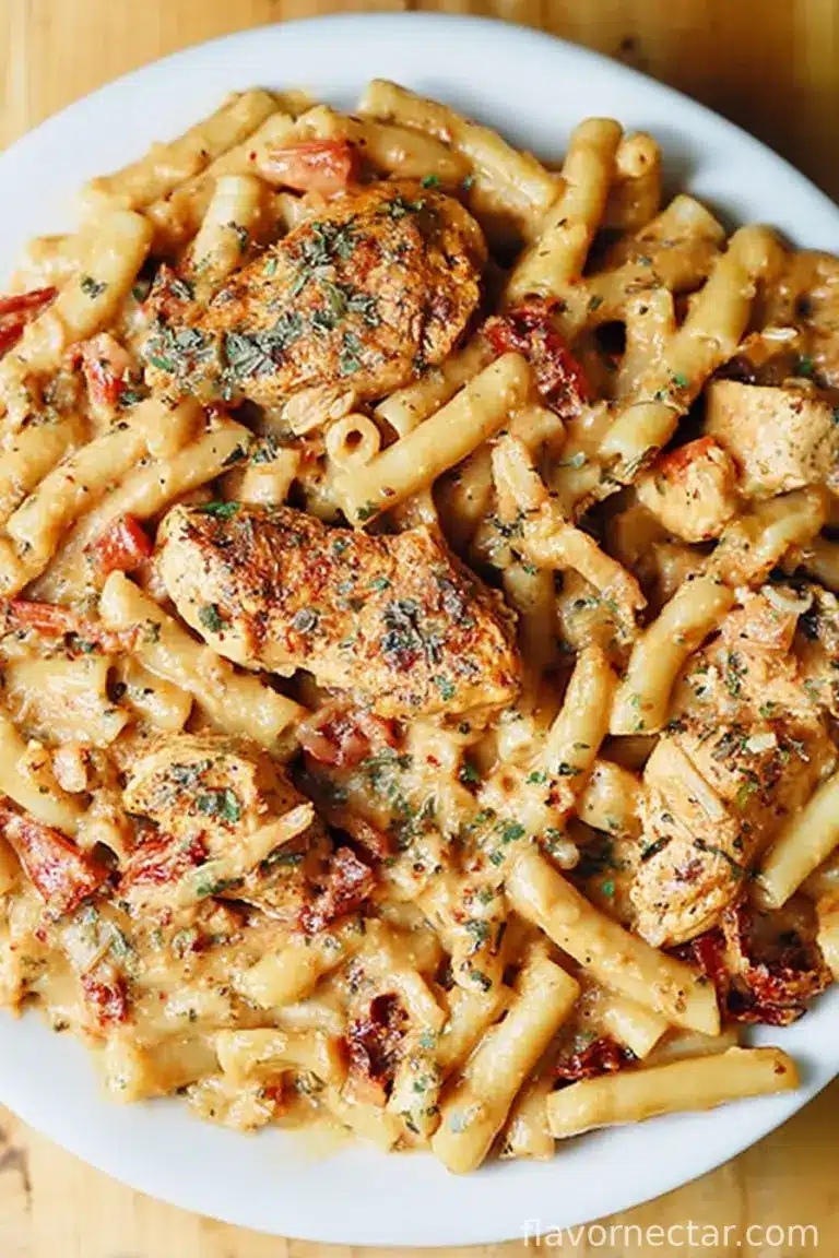 Sun-Dried Tomato Pasta with Chicken and Mozzarella