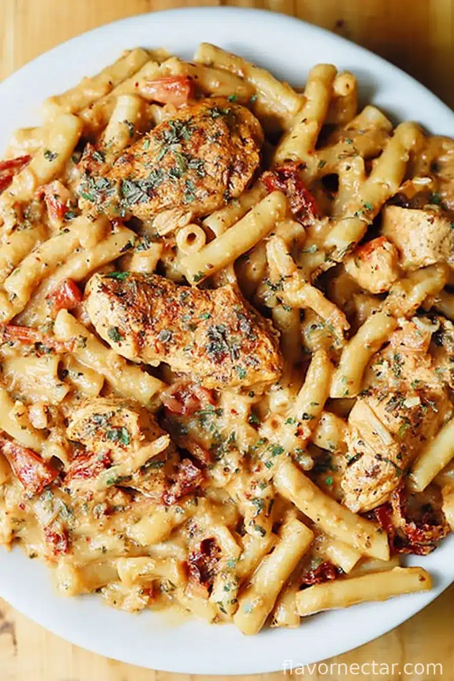Sun-Dried Tomato Pasta with Chicken and Mozzarella