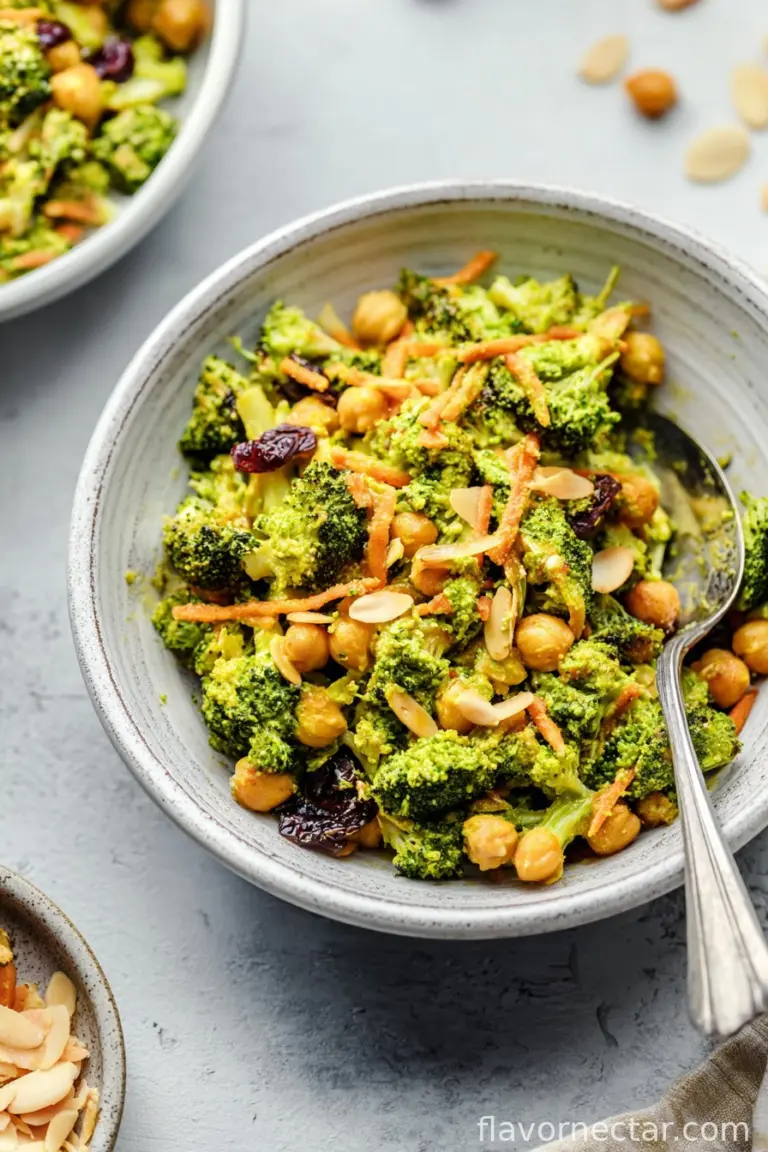 Vegan Curried Broccoli Chickpea Salad