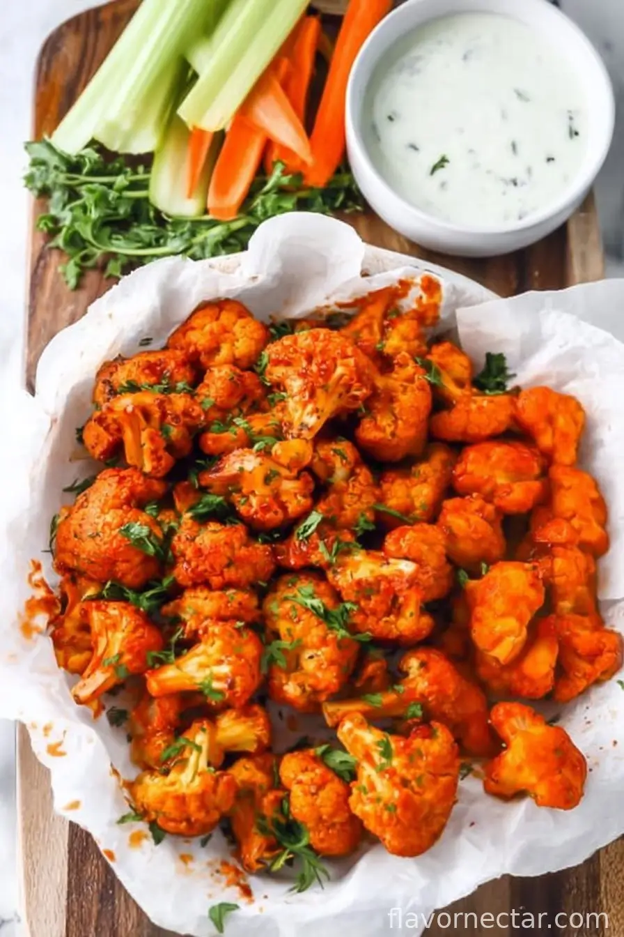 Baked Buffalo Cauliflower Bites
