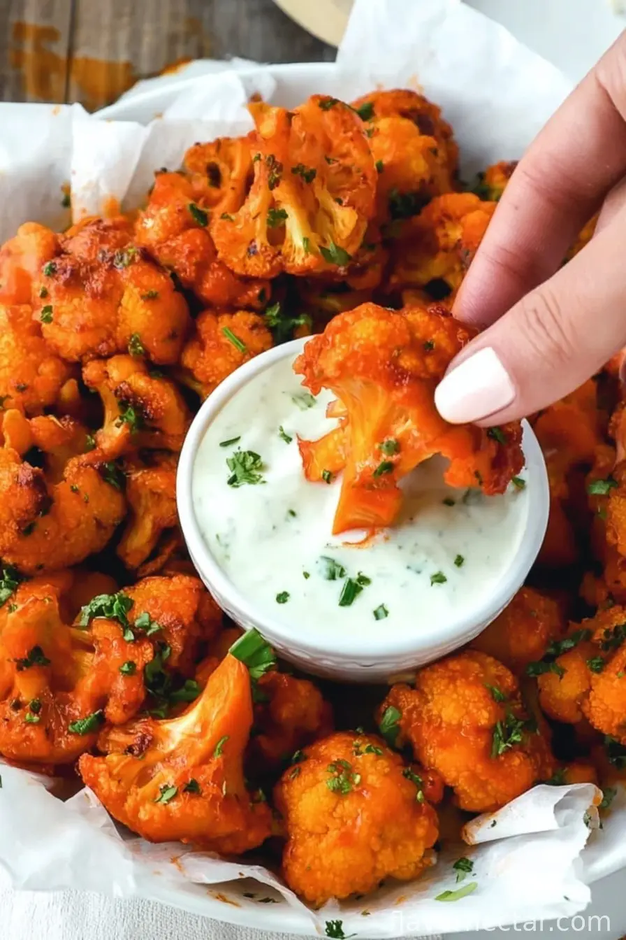 Baked Buffalo Cauliflower Bites